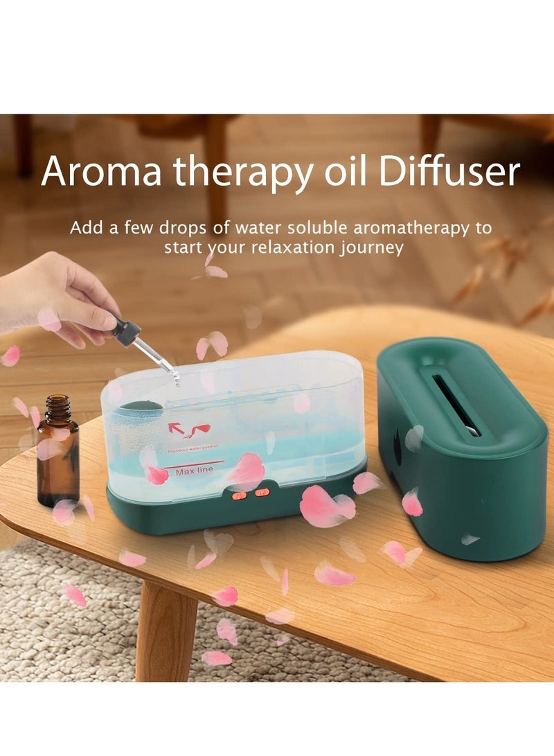 Y&D SYOSI Essential Oil Diffusers, Air Humidifier with Flame Light 240ml Aromatherapy Diffuser 7 Color Changing Modes & Waterless Auto-Off Protection for Home, Bedroom, Office, Gym (Green) - Image 3