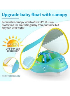 General Baby Swim Flotation, Inflatable Baby Pool Flotation with SPF 50+ Awning and Safety Bottom Support, Baby Swim Ring Set for Toddlers 2-6 years old  - Image 4
