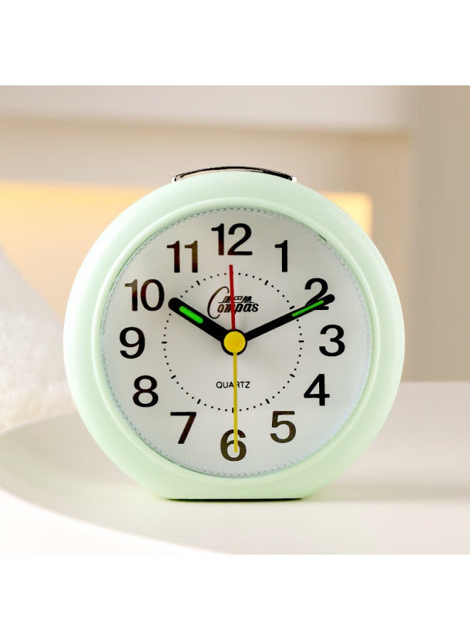 Compas Desktop Children's Alarm Clock, Quartz Clock, Student Wake-up Aid, Simple Bedroom Bedside Clock, 2360 Green, New Year Gift