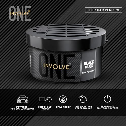 Involve your senses عطر سيارة إنفولف ون مسك أسود -IONE13-45g | معطر هواء سيارة قوي من الألياف | عطر مسك يدوم طويلاً | عطور سيارات فاخرة | معطرات سيارات تدوم طويلاً | ملحقات سيارات 2025 - Image 5
