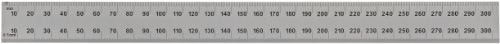 Mitutoyo 182-125, Steel Rule, 12"/300mm ( 1/32, 1/64", 1mm, 0.5mm), 3/64" Thick X 1" Wide, Satin Chrome Finish Tempered Stainless Steel - Image 2