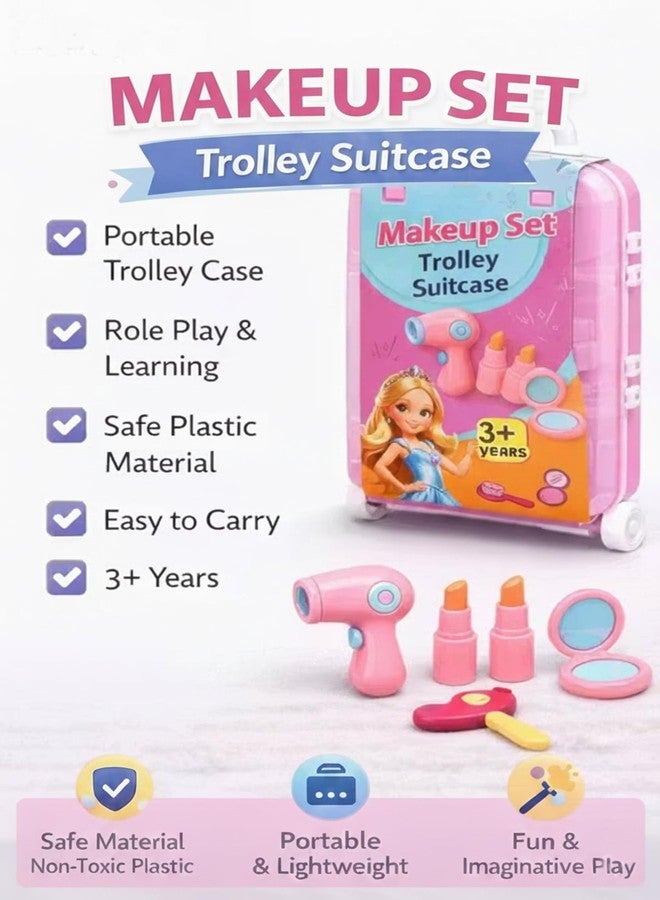 Toyfinity Kids Beauty Set Toy with 5 Accessories Girls Make up Toy Set Pink Beauty Makeup Beauty Set Toy for Girls Pretend Play Fun - Image 4