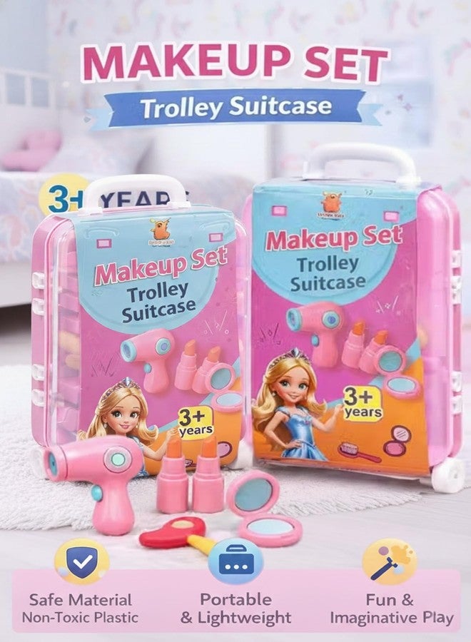 Toyfinity Kids Beauty Set Toy with 5 Accessories Girls Make up Toy Set Pink Beauty Makeup Beauty Set Toy for Girls Pretend Play Fun - Image 2