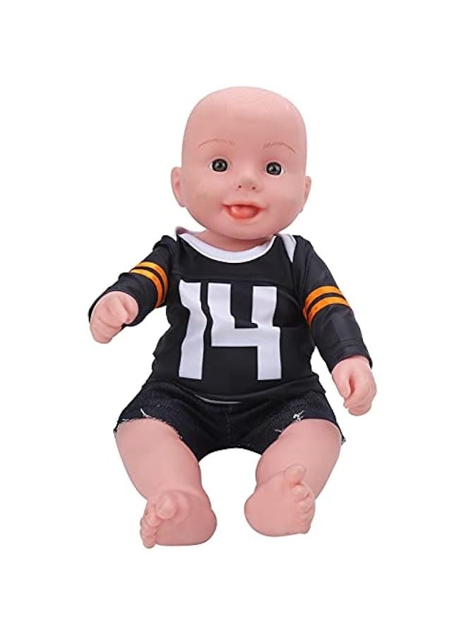 OCTOBER T-Shirt Reborn Baby Doll Clothes Sets,18Inch Newborn Baby Doll Accessories Fashion Baby Doll Outfit Matching Exercise T-Shirt and Shorts(QD18-080) - Image 2