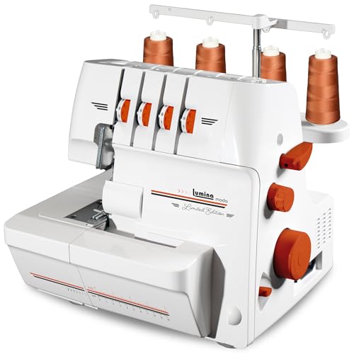 Lumina Moda Serger Overlock Machine with 2-3-4 Stitch Capability, Heavy-Duty Metal Frame 1250 Stitches/Minute, Differential Feed, Free Arm & LED Light - Image 1