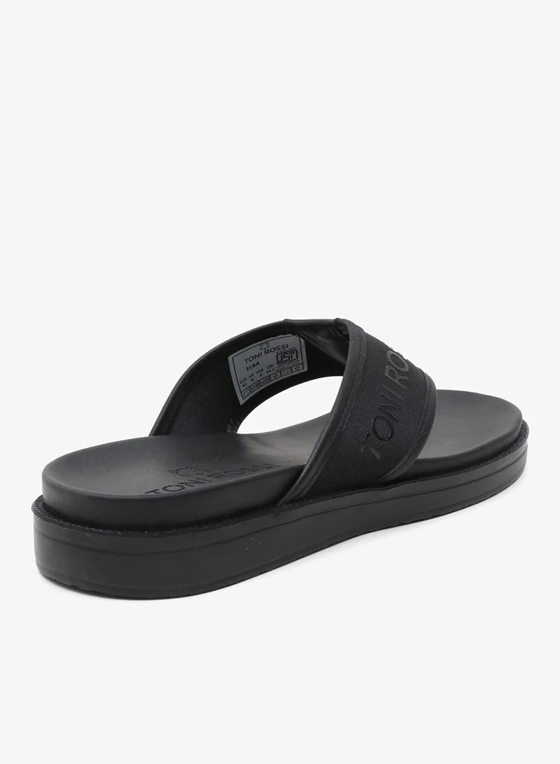 TONI ROSSI Black Elba Casual Sandals for Men | Best Price UAE