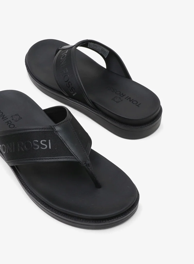 TONI ROSSI Black Elba Casual Sandals for Men | Best Price UAE