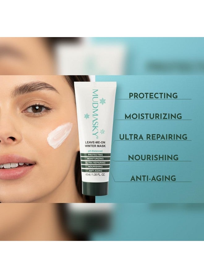 MUDMASKY Leave-Me-On Winter Mask | Seasonal Winter Skincare | Keeps Skin Hydrating And Glowing In Winter | 1.35 Fl. Oz.