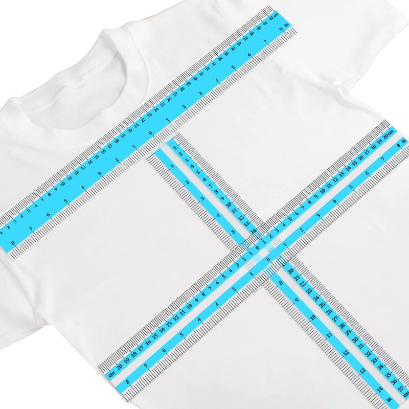 Oudain Oudain 3 Pcs T Shirt Ruler Guide for Vinyl Alignment Tshirt Ruler Alignment Tool Placement to Center Design for Heat Press Acrylic T Square Sewing Ruler Crafting Clothing Tee Shirt Measurement 