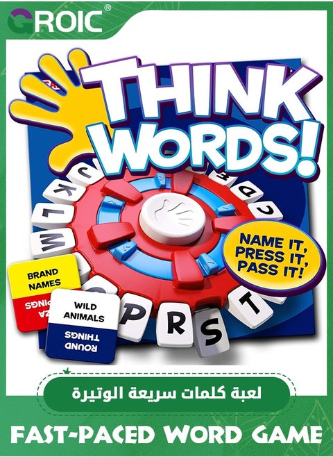 TAPPLE Word Game with Cards, Fast-Paced Family Board Game for Kids, Choose a Category & Race Against The Timer to be The Last Player, Learning Educational Toys Learning Game for All Ages - Red