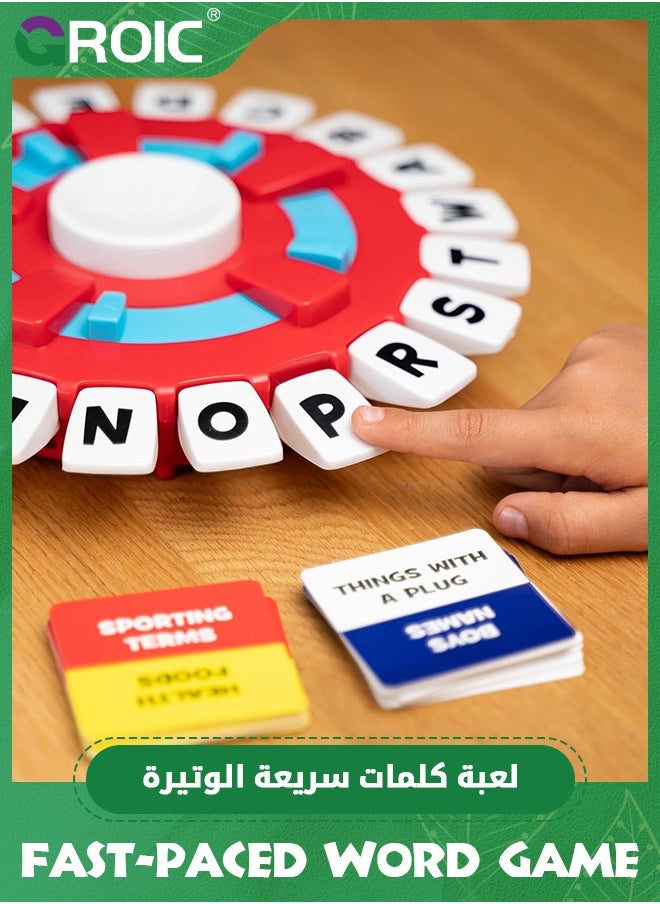 GROIC - TAPPLE Word Game with Cards, Fast-Paced Family Board Game for Kids, Choose a Category & Race Against The Timer to be The Last Player, Learning Educational Toys Learning Game for All Ages - Red - Image 1
