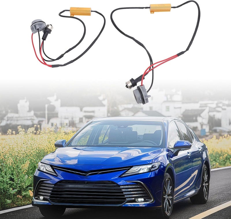 50W 6ohm LED Load Resistor Kit, Anti Flicker Error Decoder, Easy Install for Vehicle Bulbs Resistor Decoder, Daytime Running Light with Relay Harness Adaptor - Image 3
