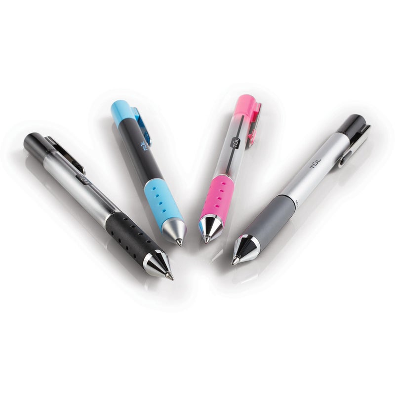 TUL WHJJK TUL Retractable Gel Pens, Bullet Point, 0.7 mm, Gray Barrel, Assorted Standard and Bright Ink Colors, Pack of 14, SG_B01NBW93N6_US - Image 3