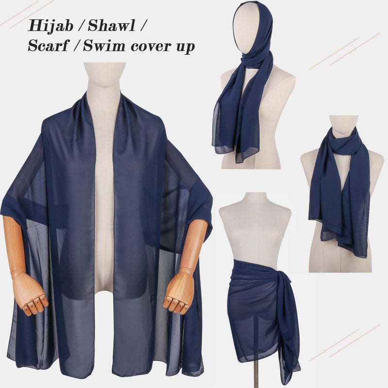 Ladiery Chiffon Shawl Wraps for Women Evening Dresses, Elegant Soft Sheer Shawls for formal dressy Bride Wedding - Image 5