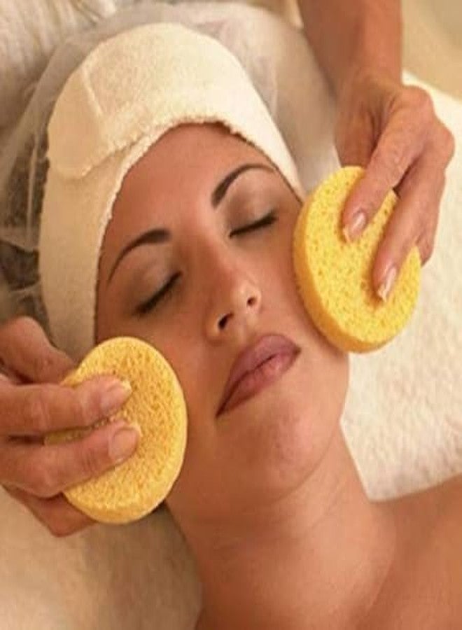 Luxuria Facial Cleansing Sponges, Pack of 6, Yellow and Beige - Image 4