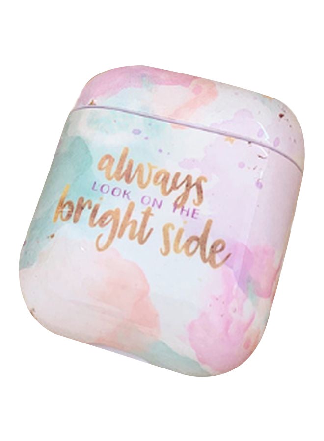 Alyashmac Always Look On The Bright Side Printed Case Cover For Apple AirPods Pro Pink/White/Blue - Image 1