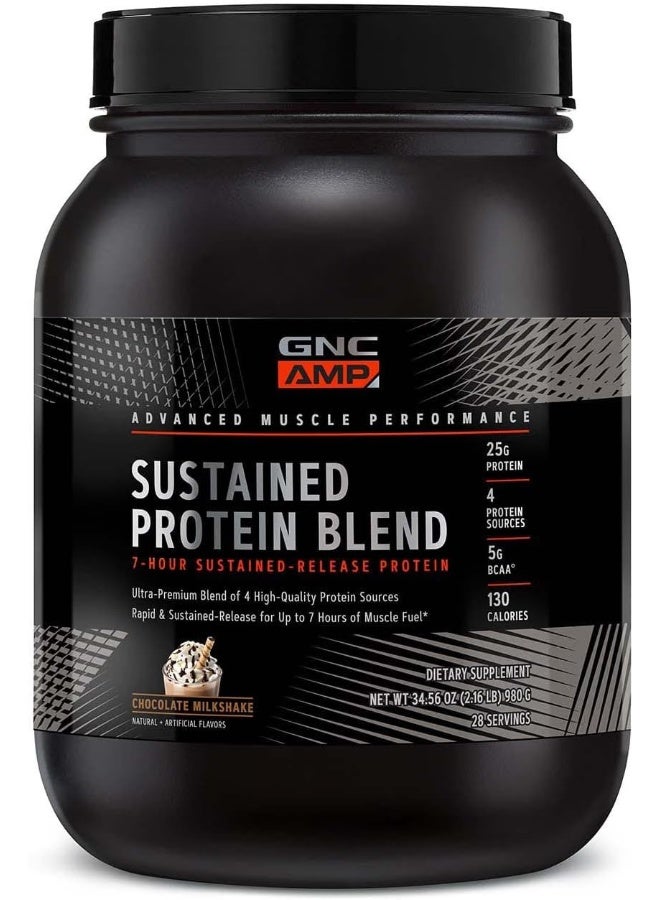GNC AMP Sustained Protein Blend Chocolate Milkshake  - Image 1