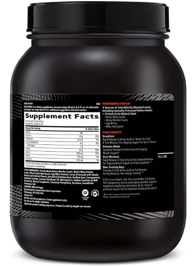 GNC AMP Sustained Protein Blend Chocolate Milkshake  - Image 2