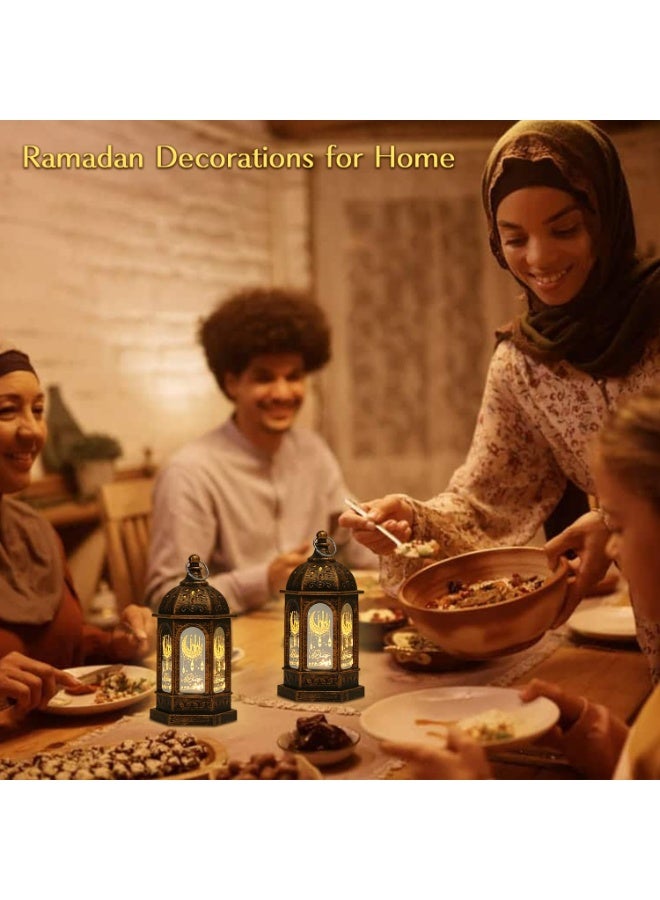 2pcs Ramadan LED Star Moon Decorative Lantern Lamp for Eid Mubarak Home Decor - Image 3