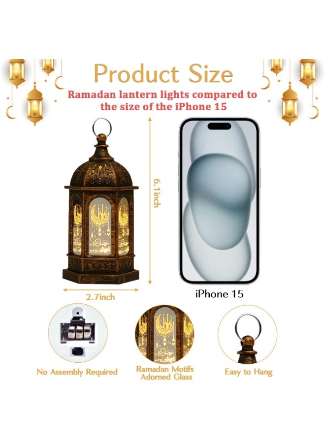 2pcs Ramadan LED Star Moon Decorative Lantern Lamp for Eid Mubarak Home Decor - Image 4