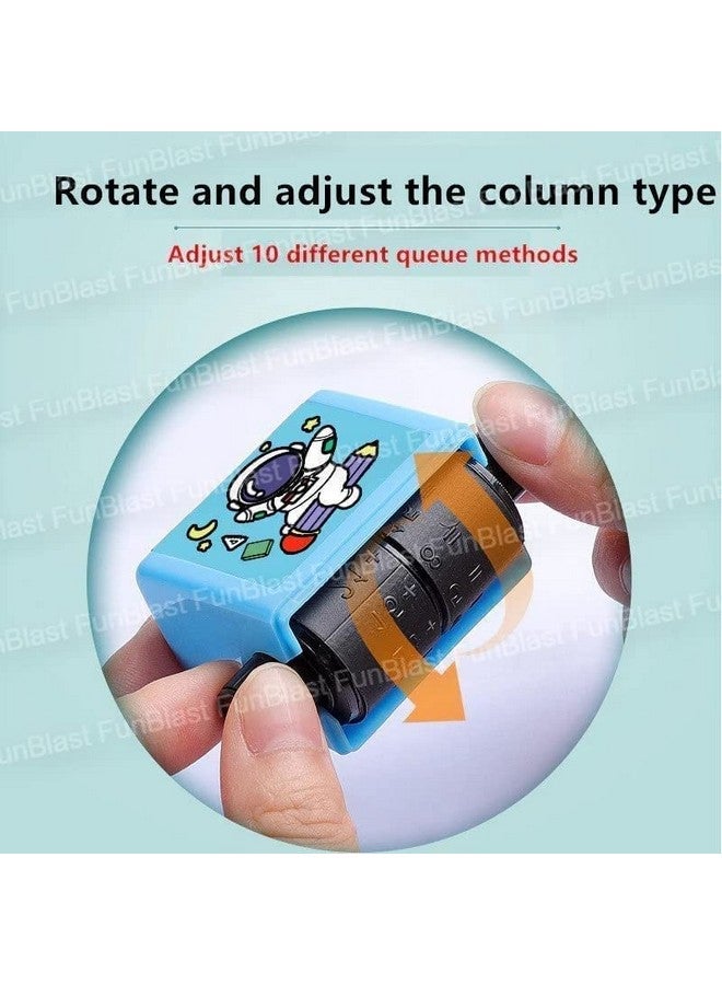 FunBlast Math Roller Stamps for Kids, Smart Math Roller Stamps, Division Teaching Stamps, Practice Tools Within 100 Learning Toy for Preschool Kindergarten Home Teacher (Pink) - Image 4