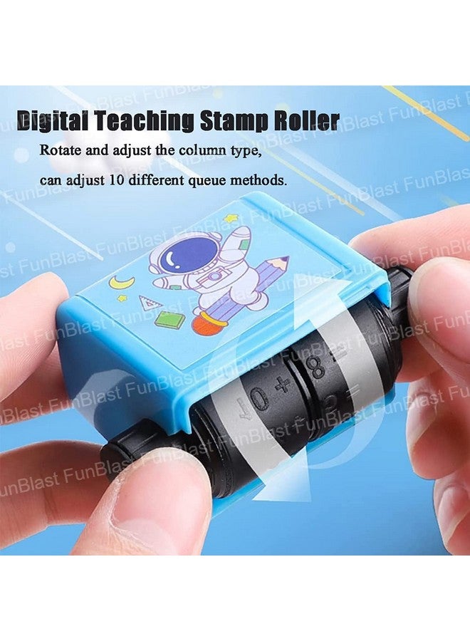 FunBlast Math Roller Stamps for Kids, Smart Math Roller Stamps, Division Teaching Stamps, Practice Tools Within 100 Learning Toy for Preschool Kindergarten Home Teacher (Pink) - Image 5