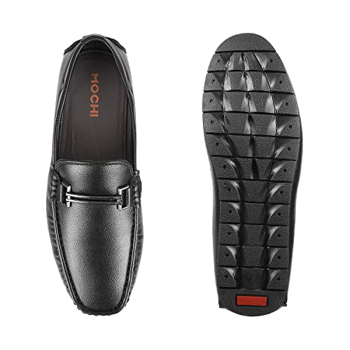 Mochi Mens Leather Black Loafers (Size (6 UK (40 EU)) - Image 5