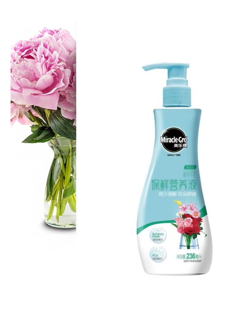 Miracle-Gro 236ml Liquid Flower Nutrient Solution, Clear, Concentrated, Suitable For Flower Arrangements And Bouquets, Mix With Water, Ideal For Florists And Home Use - Image 1