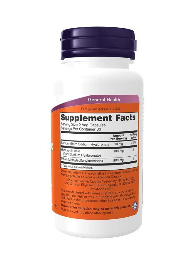 now Hyaluronic Acid 50 mg - 60 Veg Capsules - Image 2