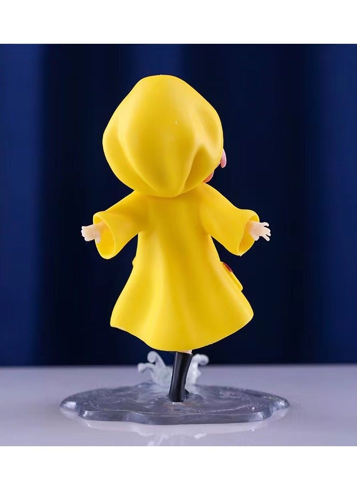SPYxFAMILY Anya Action Figure with Base,Raincoat Anya Model Figure Toy,PVC Character Model Statue,for Desktop Decorations/Collectibles,Gifts for Fans, Friends,10*12 CM  - Image 3