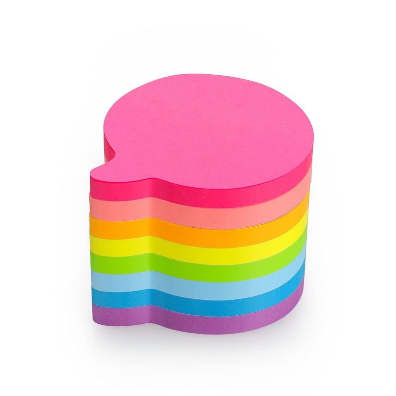 SIMONA Bubble Shape Sticky Notes 8 Color Bright Colorful Sticky Pad 75 Sheets/Pad Self-Sticky Note Pads - Image 3