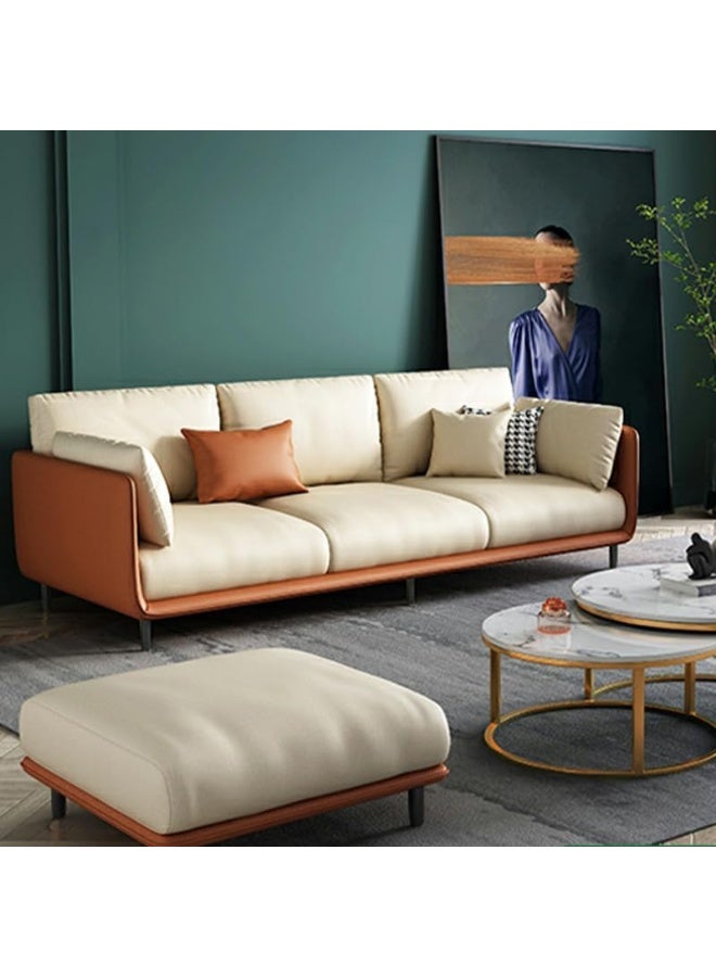 Comfynest Comfynest Modern Upholstered Solid Color Sofa With Stain Resistant Tech Cloth For 3 People 