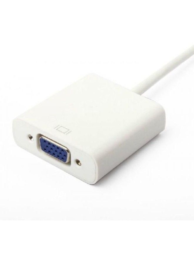 NIBEMINENT VGA To HDMI Adapter White/Silver/Blue - Image 2