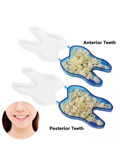 Ocean Resin Denture False Teeth, Teeth Crown Resin Denture For Patients With Oral Cavity Loss, Temporary Resistible Crown of Teeth with Different Sizes Oral Care (50 Pcs Front Teeth and 50 Pcs Back Teeth)  - Image 2