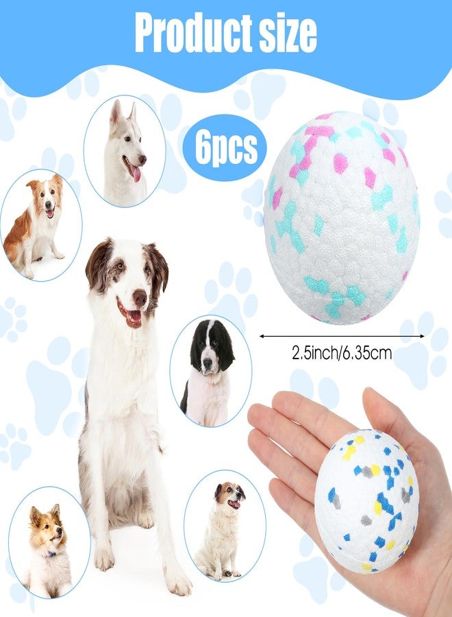 Caeuiciw 6 Packs Dog Balls 2.5 Inch, Indestructible Dogs Tennis Balls for Aggressive Chewers, Durable Bouncy Floating Interactive Dog Toys for Large and Medium Dogs, Packed in Mesh Bag (ETPU Material) - Image 2