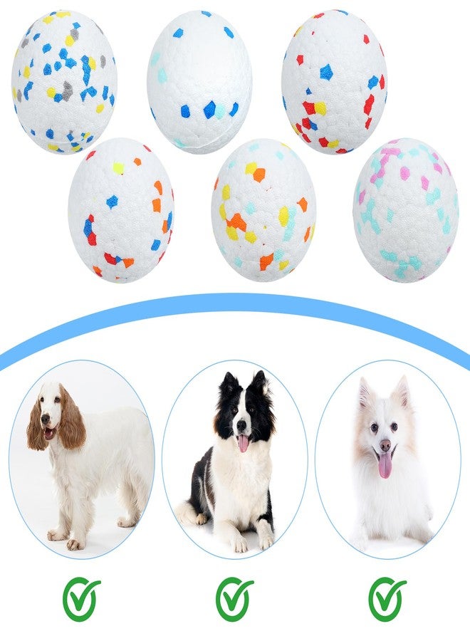 Caeuiciw 6 Packs Dog Balls 2.5 Inch, Indestructible Dogs Tennis Balls for Aggressive Chewers, Durable Bouncy Floating Interactive Dog Toys for Large and Medium Dogs, Packed in Mesh Bag (ETPU Material) - Image 5