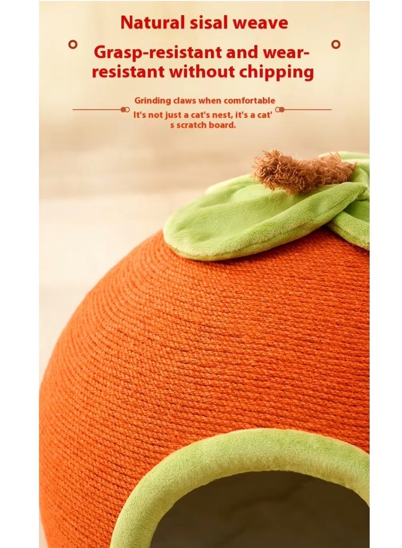 A.M Fully Enclosed Winter Cat Nest Raw sisal Cat Scratch Board Insulation Scratch Resistant - Image 5