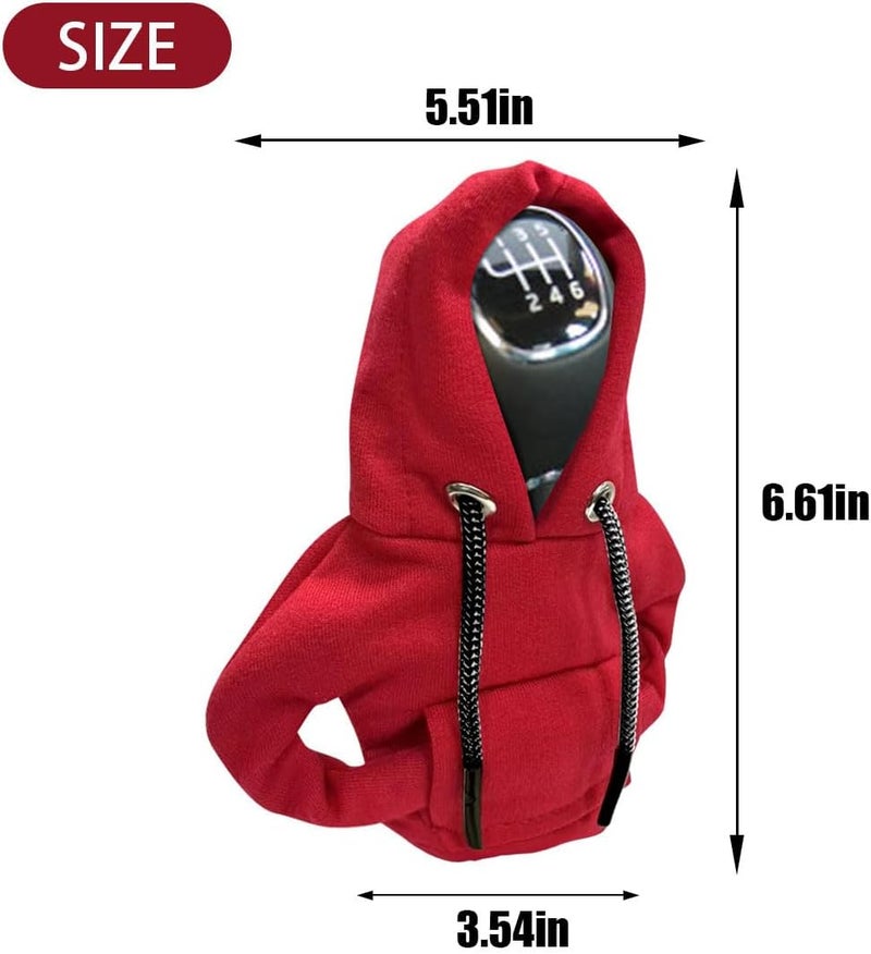 Simple multi-feature practical build Car Gear Shift Hoodie, Fashionable Gear Shift Knob Cover, Mini Hoodie for Auto Shifter, Auto Interior Cute Gadgets, Universal Car Decoration Accessories All-scene tailored quality - Image 2