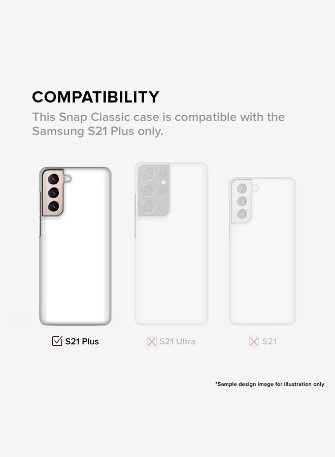 Monogram Slim Cover for Samsung Galaxy S21 Plus 5G Case Custom Initials Letter Floral Pattern Snap Series Mobile Cover Matte Alphabet  - V (Grey)