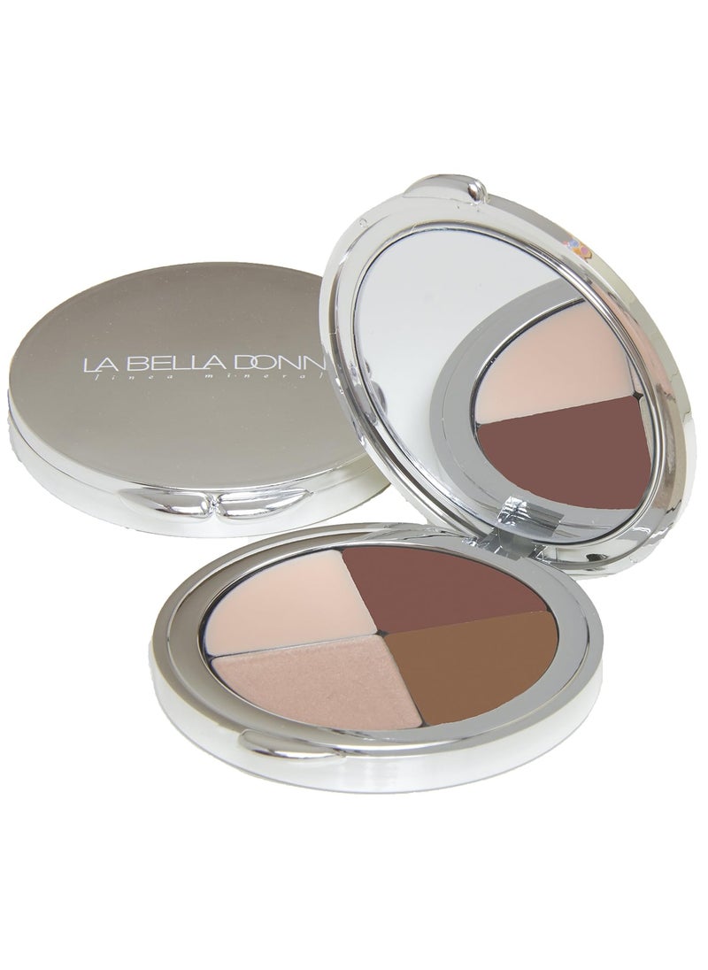 La Bella Donna La Bella Donna Complete Brow Kit Quad Compact  Brunette 