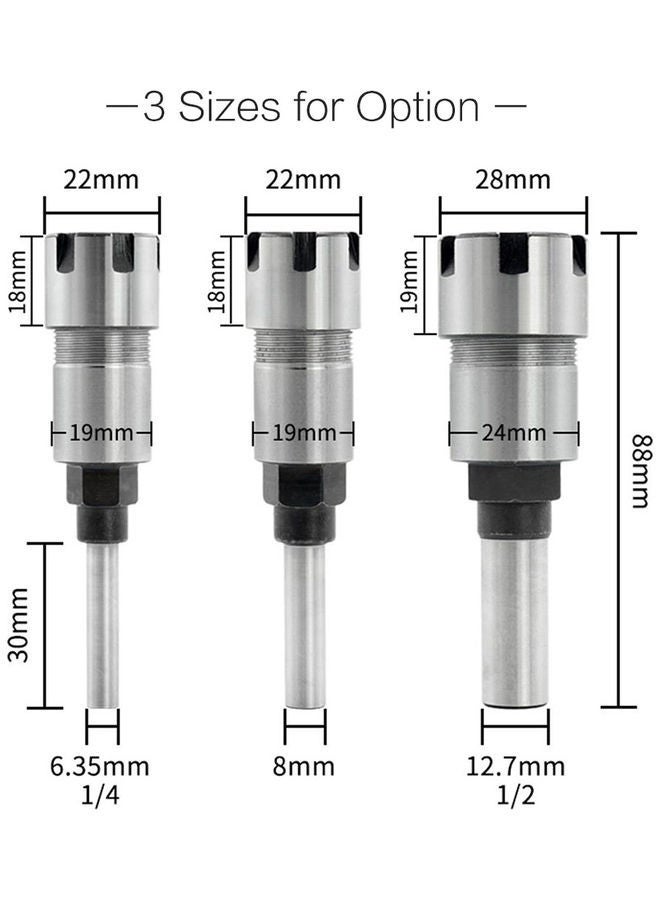 نيبمينينت موسع لقم الراوتر بساق مقاس 8 مم مع طوق فضي 19 x 8مم - Image 3