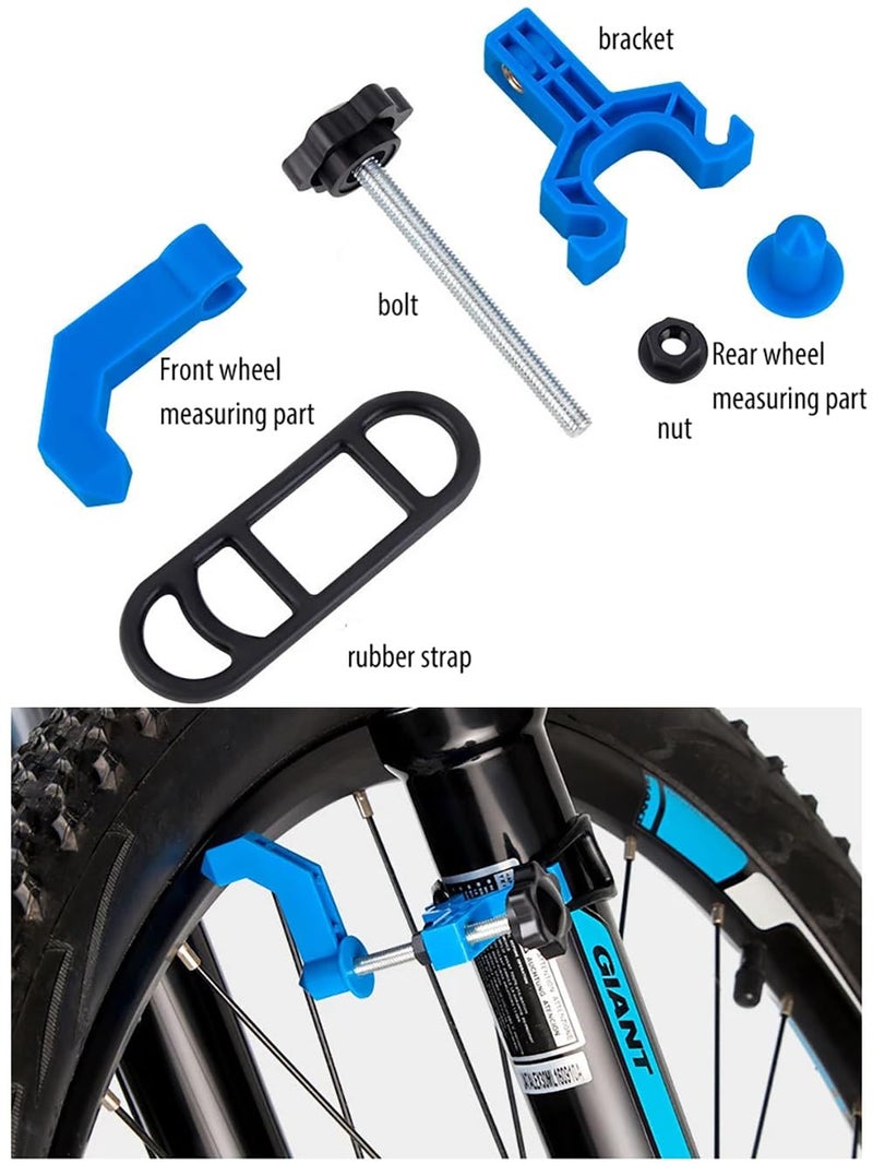 CYCEARTH Portable Bicycle Wheel Truing Stand Bike Mini Rims Adjustment Repair Mount Tools Spoke Wrench Black - Image 2