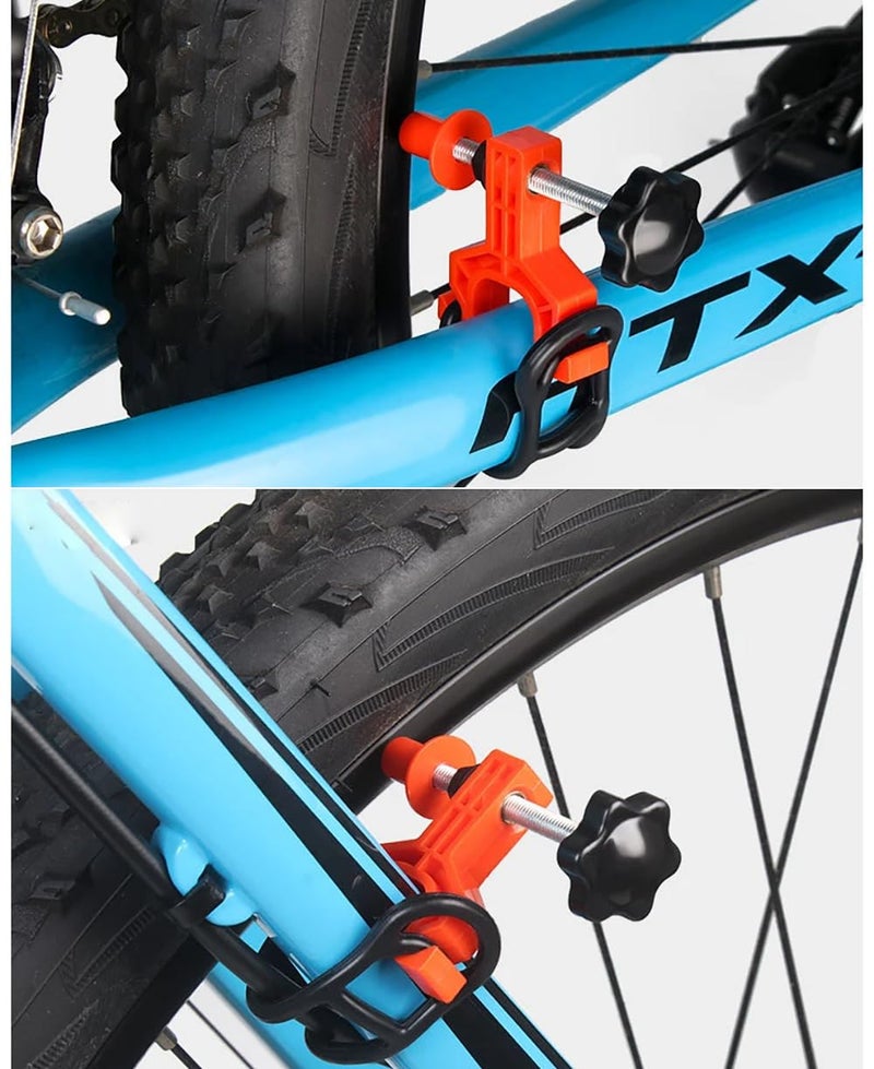 CYCEARTH Portable Bicycle Wheel Truing Stand Bike Mini Rims Adjustment Repair Mount Tools Spoke Wrench Black - Image 3