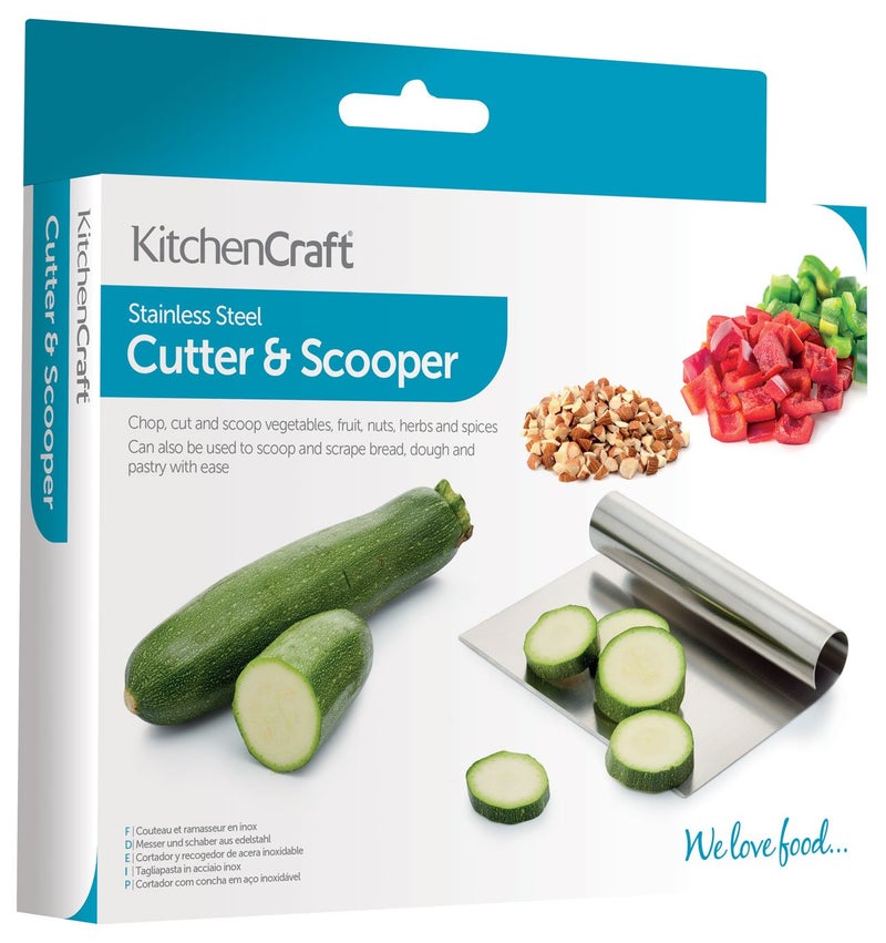 KitchenCraft Stainless Steel Vegetable Chopper/Food Scoop, 15 x 11.5 cm (6" x 4.5"), Silver - Image 5