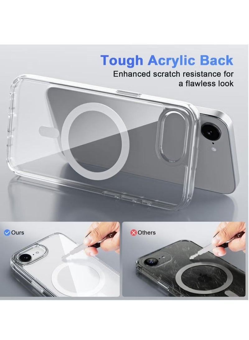 ELTRAZONE iPhone 16E MagSafe Compatible Clear Magnetic Case – Hybrid Crystal Clear Hard Back, Shockproof Silicone Frame, Slim & Lightweight Transparent Protective Cover - Image 4