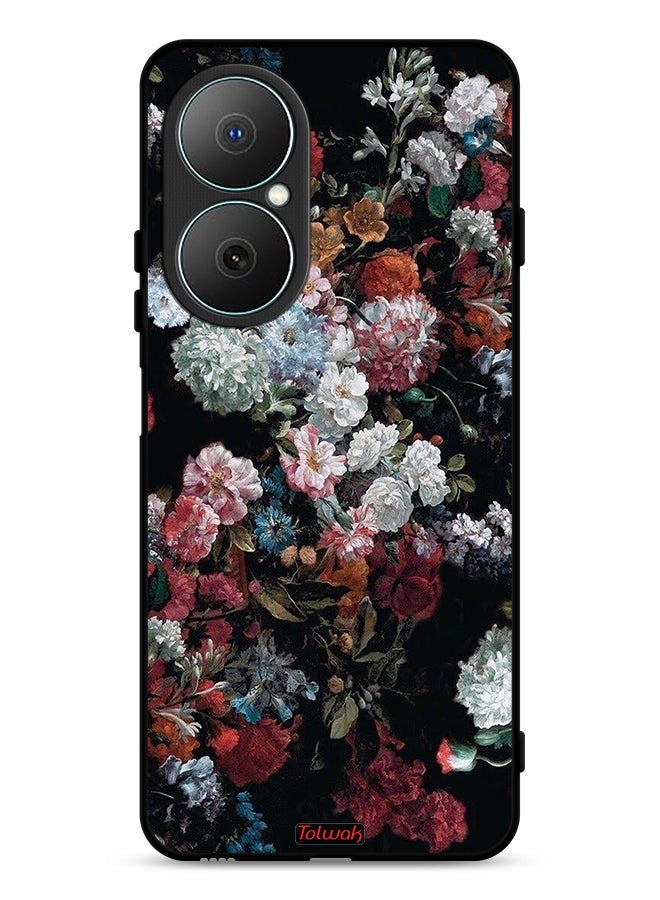 Tolwak Huawei Nova Y73 Protective Case Cover Vintage Roses