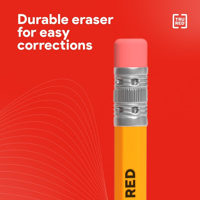 TRU RED Tr58564 قلم رصاص خشبي مشحوذ مسبقًا، أدوات مكتبية، 2.2 مم، رصاص 2 - Image 5