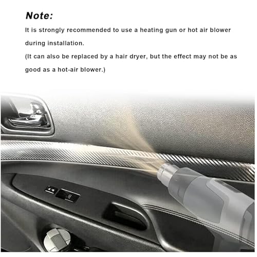 FZJDSD 3D Carbon Fiber Pattern Interior DIY Trim Decals Compatible with Infiniti G25 G37 2007 2008 2009 2010 2011 2012 2013 Available On 4 Doors Models Only - Image 5