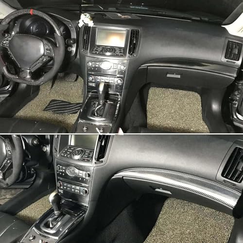 FZJDSD 3D Carbon Fiber Pattern Interior DIY Trim Decals Compatible with Infiniti G25 G37 2007 2008 2009 2010 2011 2012 2013 Available On 4 Doors Models Only - Image 2