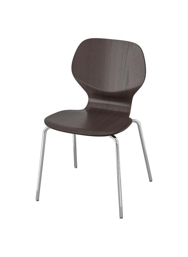 erorex Chair, dark brown/Sefast chrome-plated - Image 1